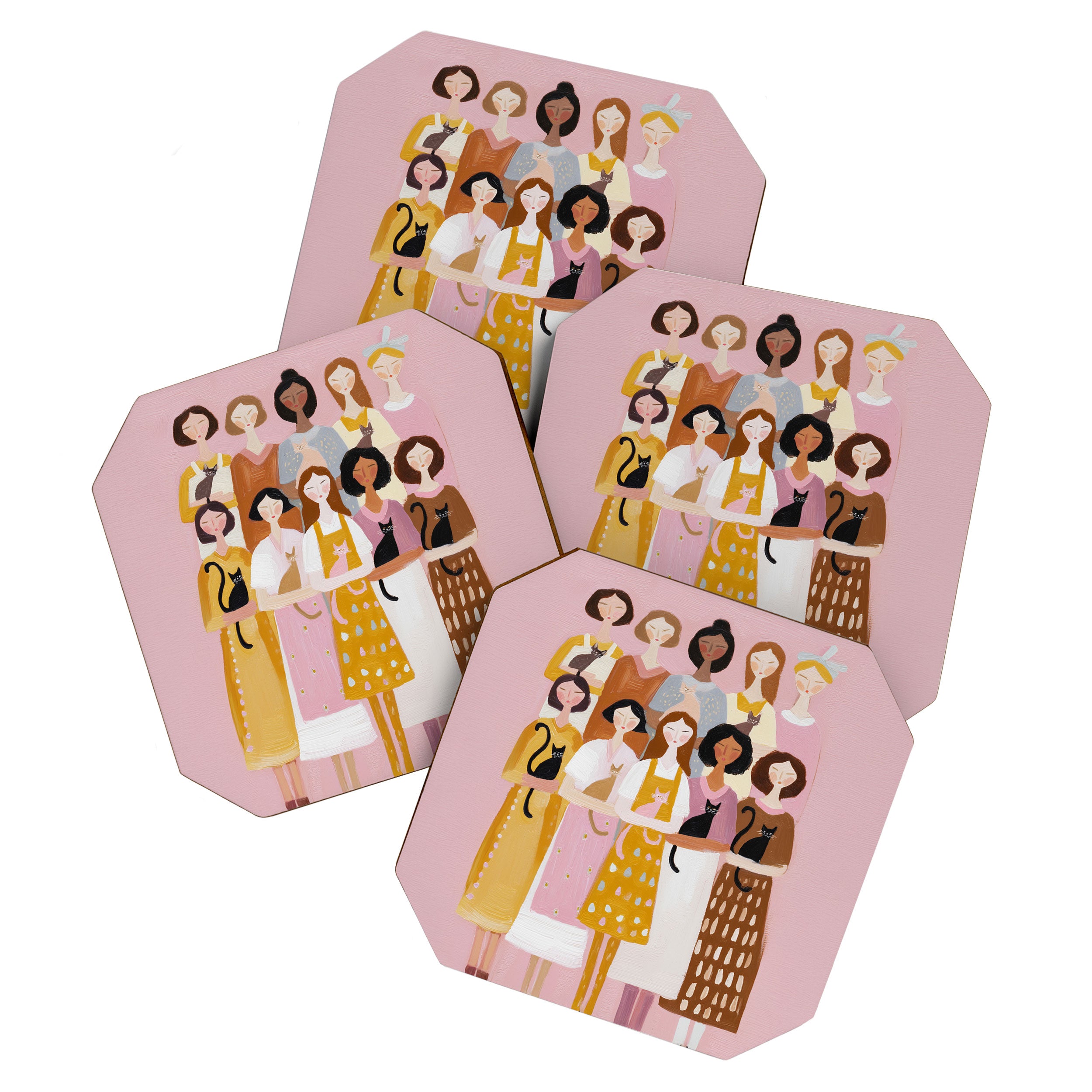 Sisterhood of Cat Lovers Coaster Gallery Image 1