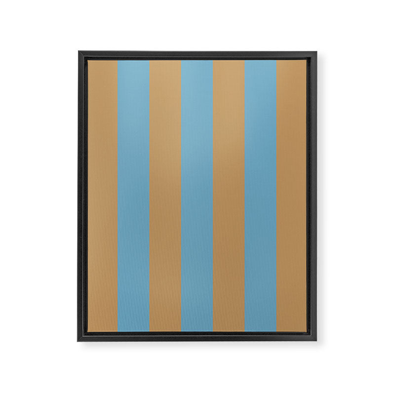 Sky Blue Taffy Stripes Framed Canvas Print Gallery Image 8