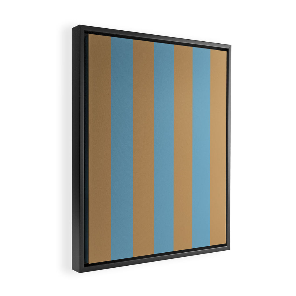 Sky Blue Taffy Stripes Framed Canvas Print Gallery Image 2