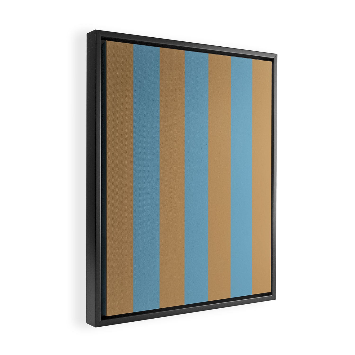 Sky Blue Taffy Stripes Framed Canvas Print Gallery Image 2