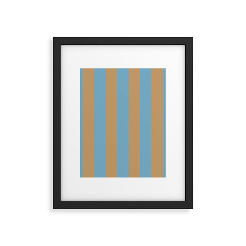 Sky Blue Taffy Stripes Framed Art Print Gallery Image 6