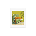 Sleeping Ginger Cat Sunshine Art Print Gallery Image 1