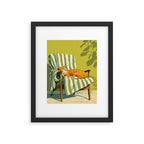 Sleeping Ginger Cat Sunshine Framed Art Print Gallery Image 5