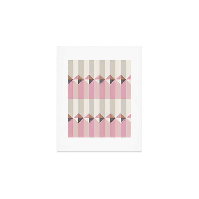 Soft Geometric Blush Pattern Art Print Gallery Image 1