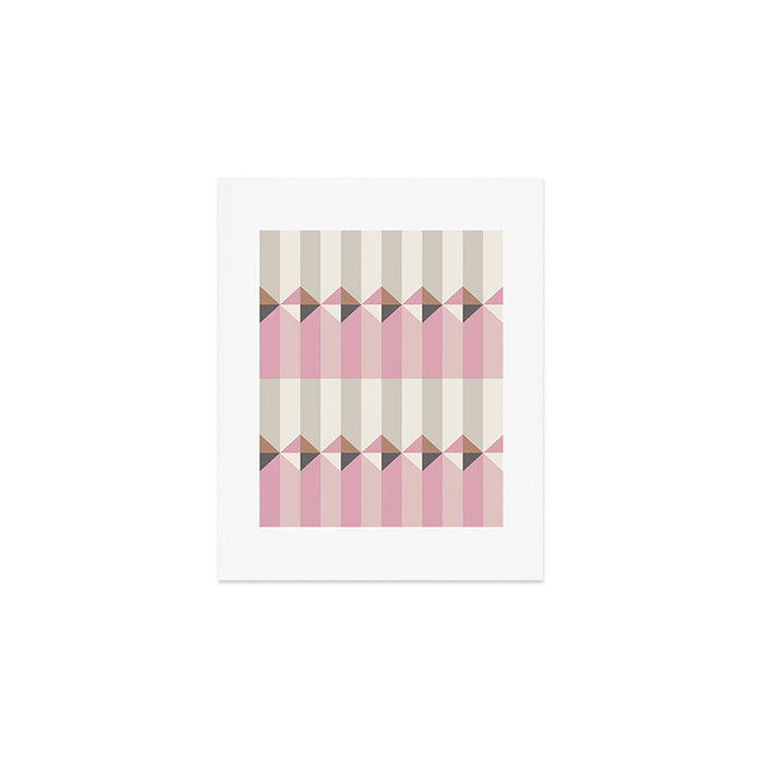 Soft Geometric Blush Pattern Art Print Gallery Image 1