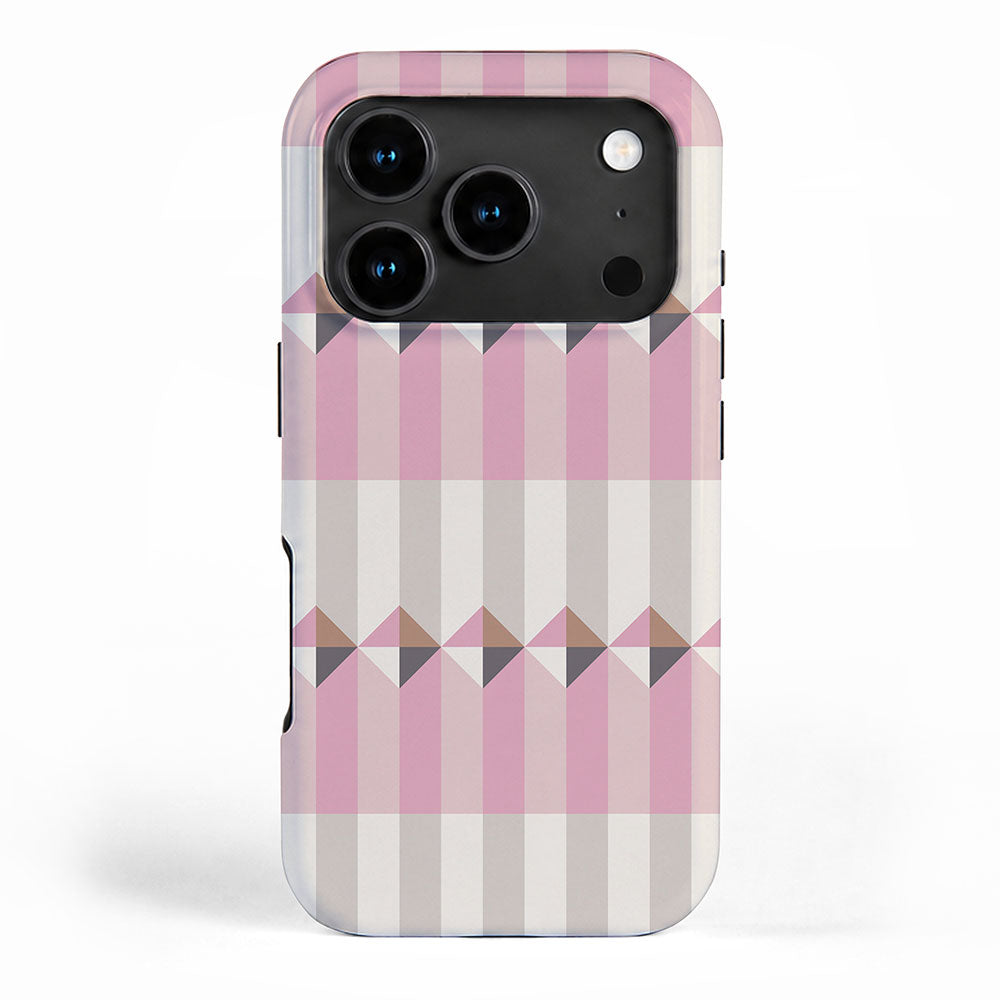 Soft Geometric Blush Pattern iPhone Case Gallery Image 1