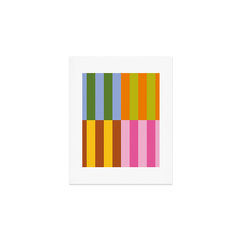 Split Stripes Color Symphony Art Print Gallery Image 1