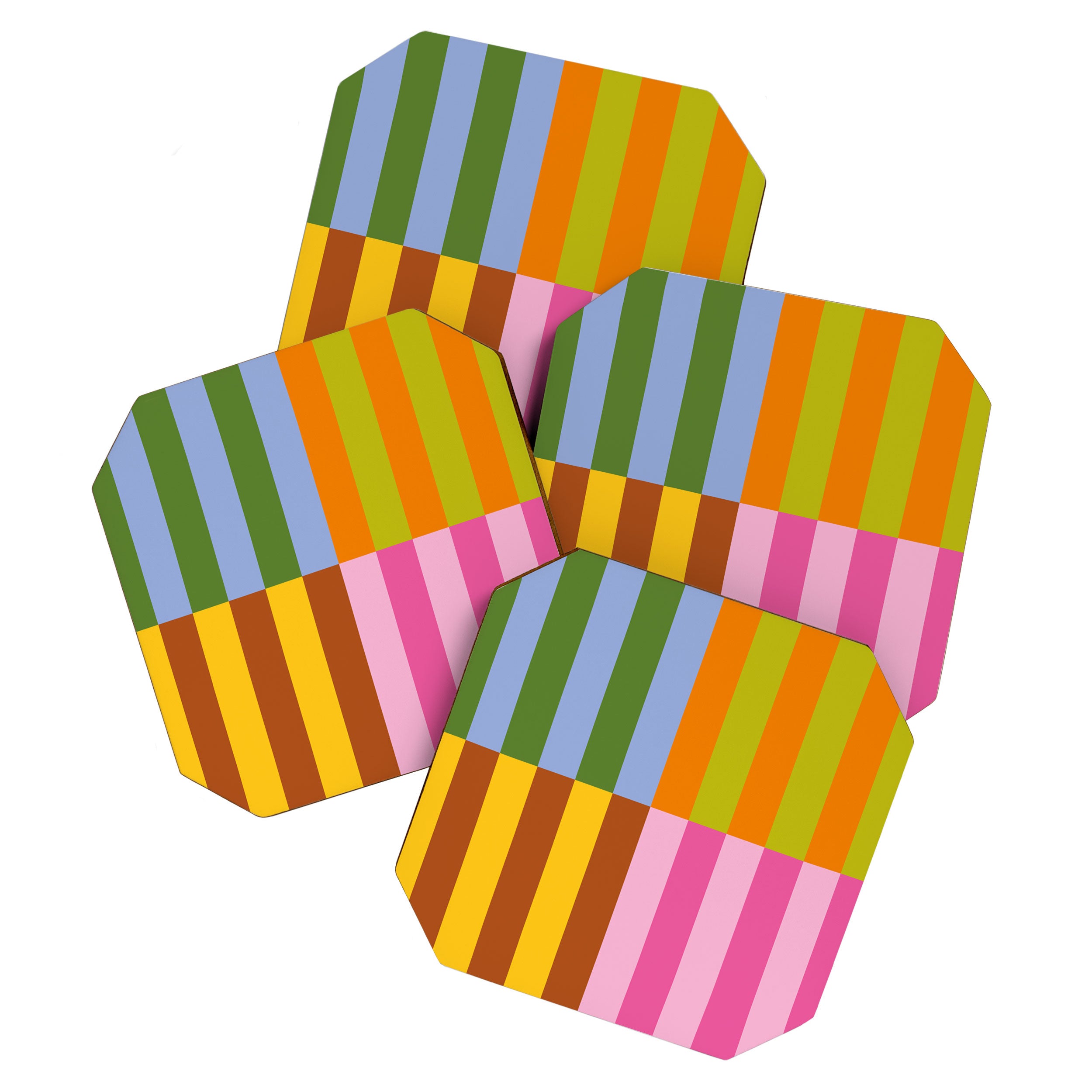 Split Stripes Color Symphony Coaster Gallery Image 1