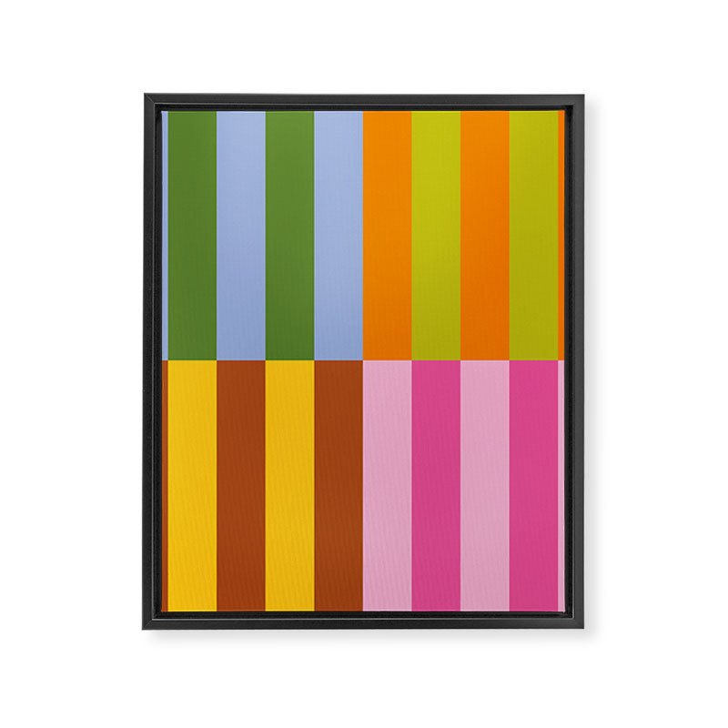 Split Stripes Color Symphony Framed Canvas Print Gallery Image 8