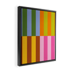 Split Stripes Color Symphony Framed Canvas Print Gallery Image 2