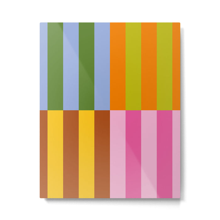 Split Stripes Color Symphony Metal Print Gallery Image 1