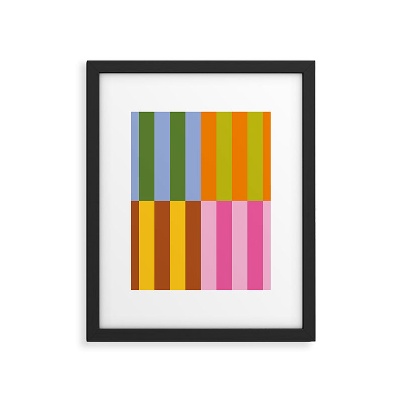 Split Stripes Color Symphony Framed Art Print Gallery Image 6