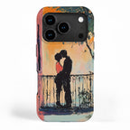 Sunset Balcony Lovers iPhone Case Gallery Image 1
