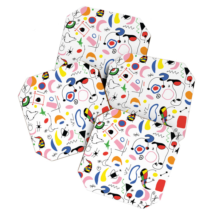 Surealism Art Miro Style Pattern Coaster Gallery Image 1