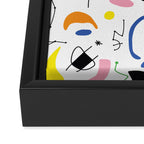 Surealism Art Miro Style Pattern Framed Canvas Print Gallery Image 3