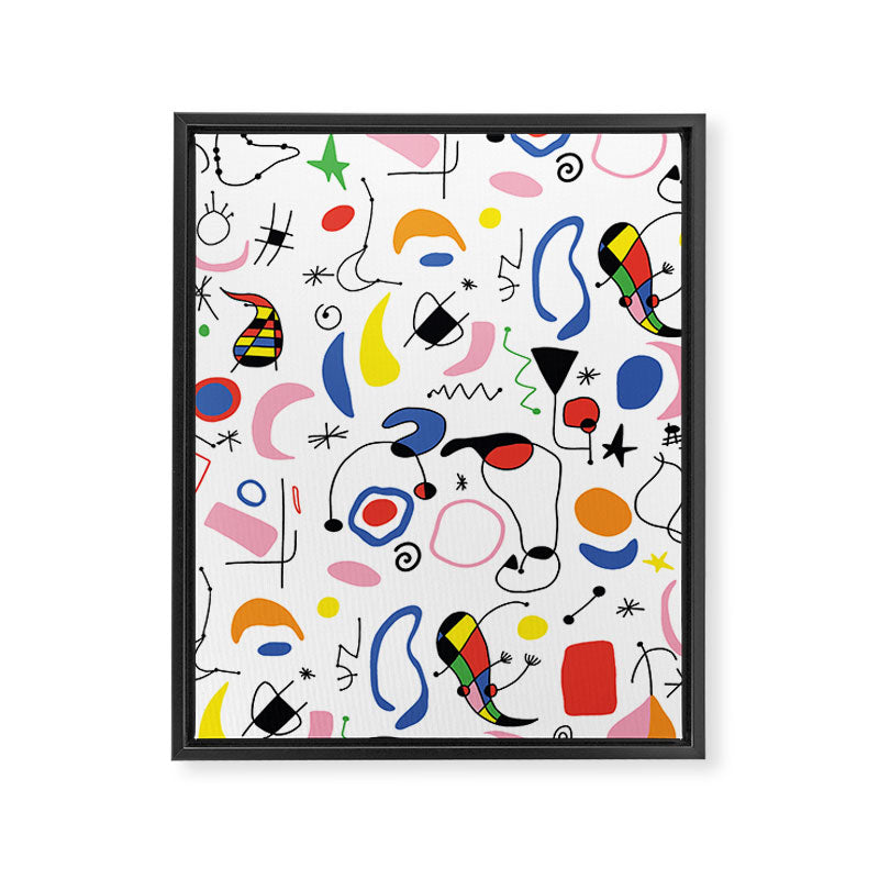 Surealism Art Miro Style Pattern Framed Canvas Print Gallery Image 8