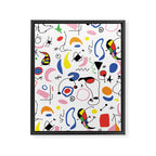 Surealism Art Miro Style Pattern Framed Canvas Print Gallery Image 8