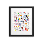 Surealism Art Miro Style Pattern Framed Art Print Gallery Image 6