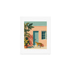Tiger at Tropical Doorway Art Print Gallery Image 1