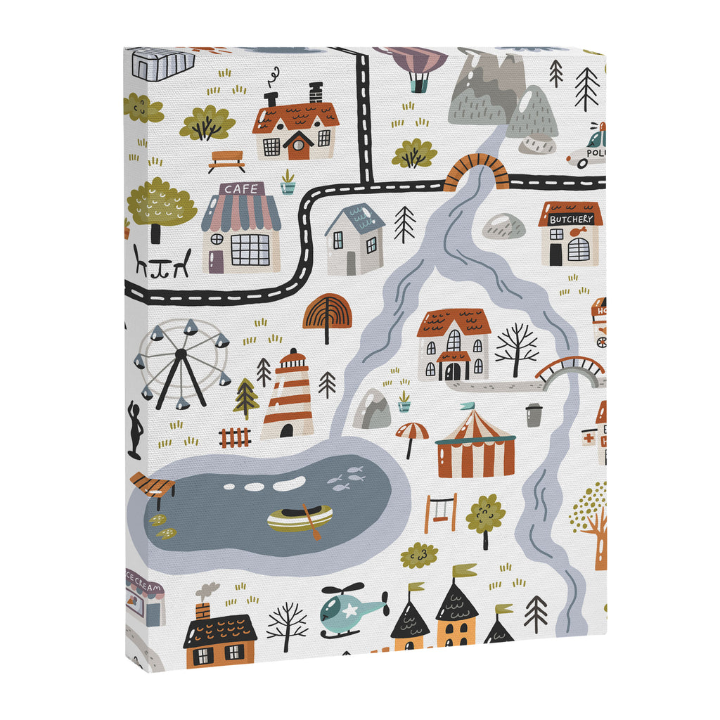 Town Map Canvas Print Gallery Image 6