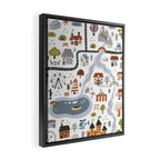 Town Map Framed Canvas Print Gallery Image 2