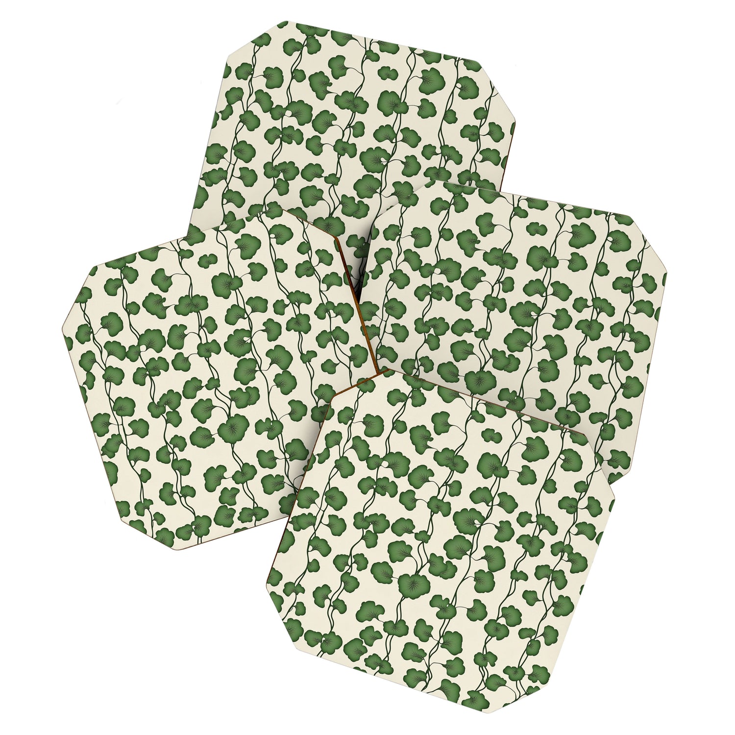 Trailing Vines Botanical Pattern Coaster Gallery Image 1