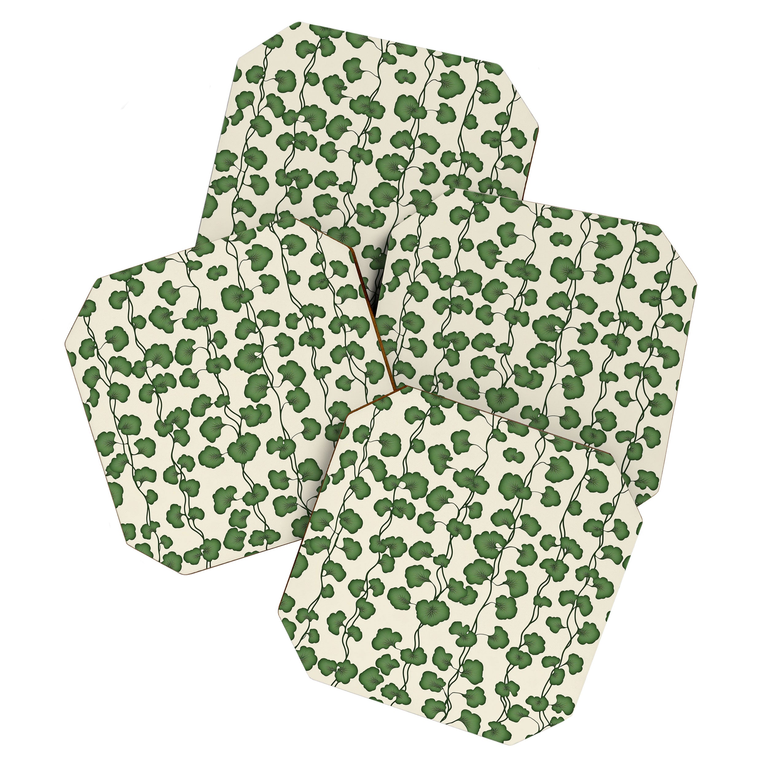 Trailing Vines Botanical Pattern Coaster Gallery Image 1