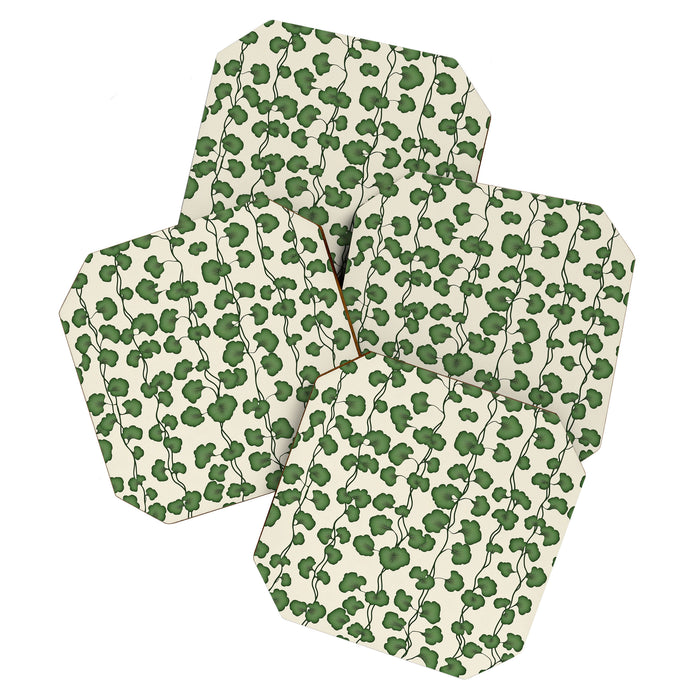 Trailing Vines Botanical Pattern Coaster Gallery Image 1