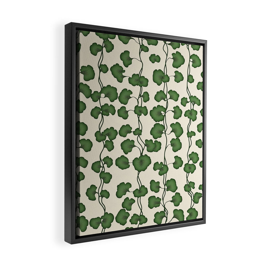 Trailing Vines Botanical Pattern Framed Canvas Print Gallery Image 2