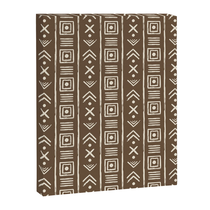 Tribal Coffee Liqueur Pattern Canvas Print Gallery Image 1