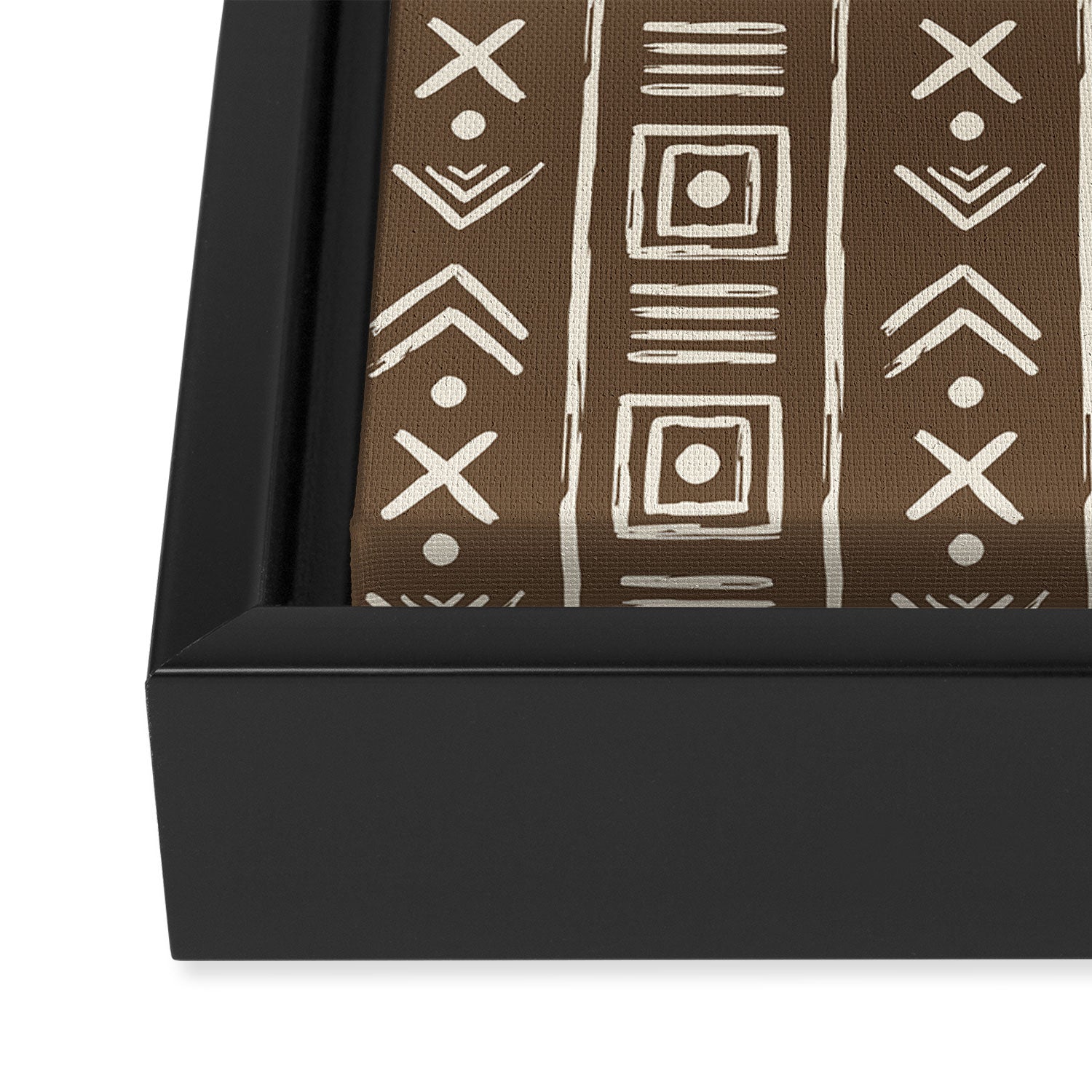 Tribal Coffee Liqueur Pattern Framed Canvas Print Gallery Image 3