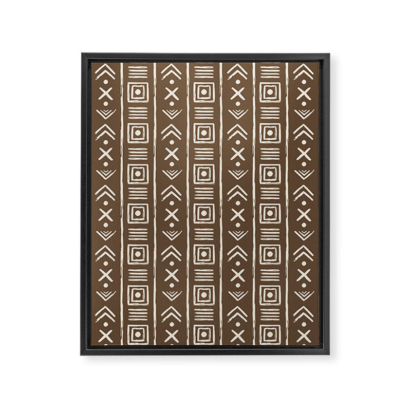 Tribal Coffee Liqueur Pattern Framed Canvas Print Gallery Image 8