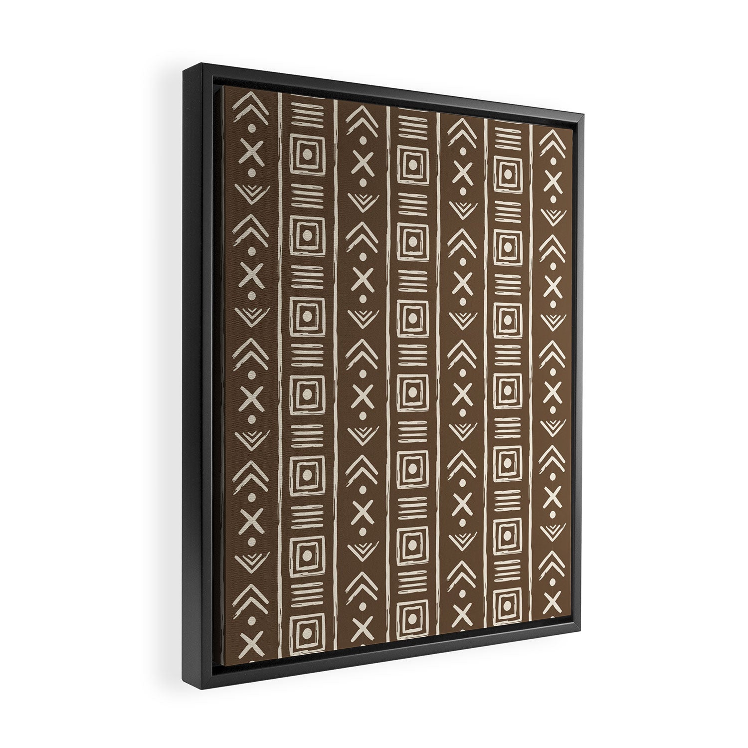 Tribal Coffee Liqueur Pattern Framed Canvas Print Gallery Image 2
