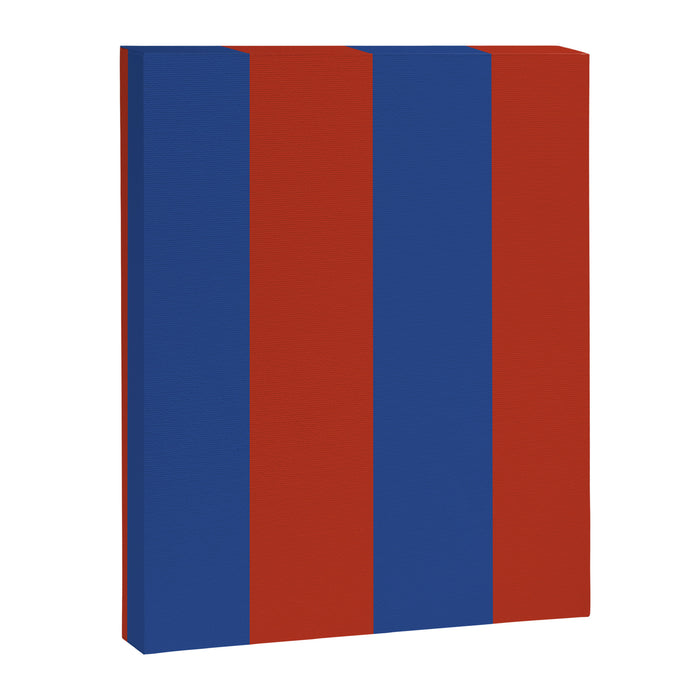 Ultramarine and Carrot Cake Stripes Canvas Print Gallery Image 1