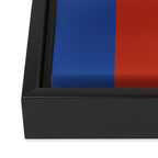 Ultramarine and Carrot Cake Stripes Framed Canvas Print Gallery Image 3