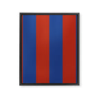 Ultramarine and Carrot Cake Stripes Framed Canvas Print Gallery Image 8