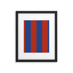 Ultramarine and Carrot Cake Stripes Framed Art Print Gallery Image 6