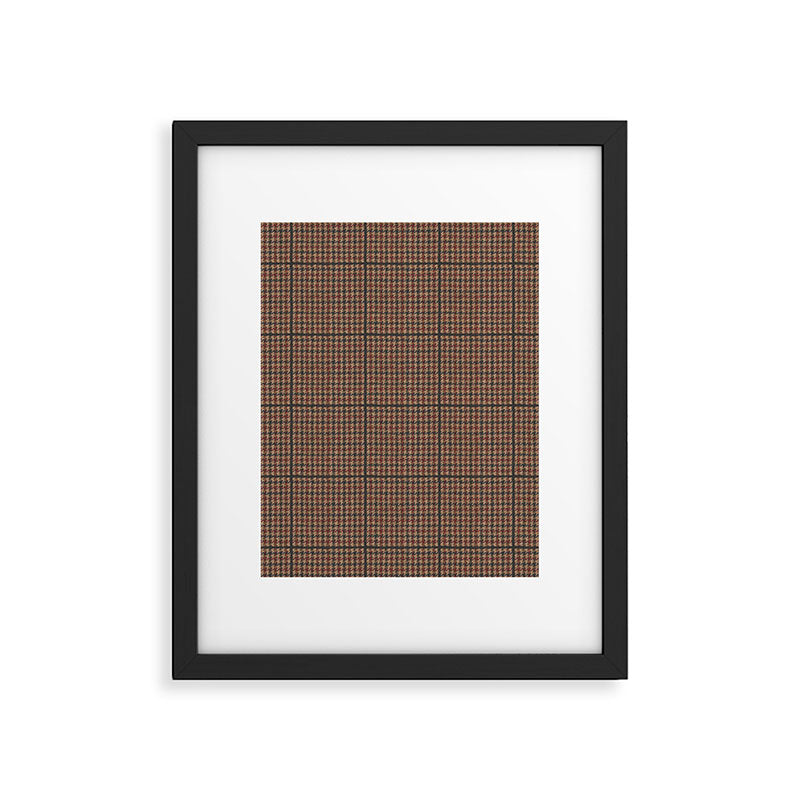 Vintage Brown Houndstooth Tweed  Framed Art Print Gallery Image 6