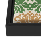 Vintage Damask Floral Pattern Framed Canvas Print Gallery Image 3