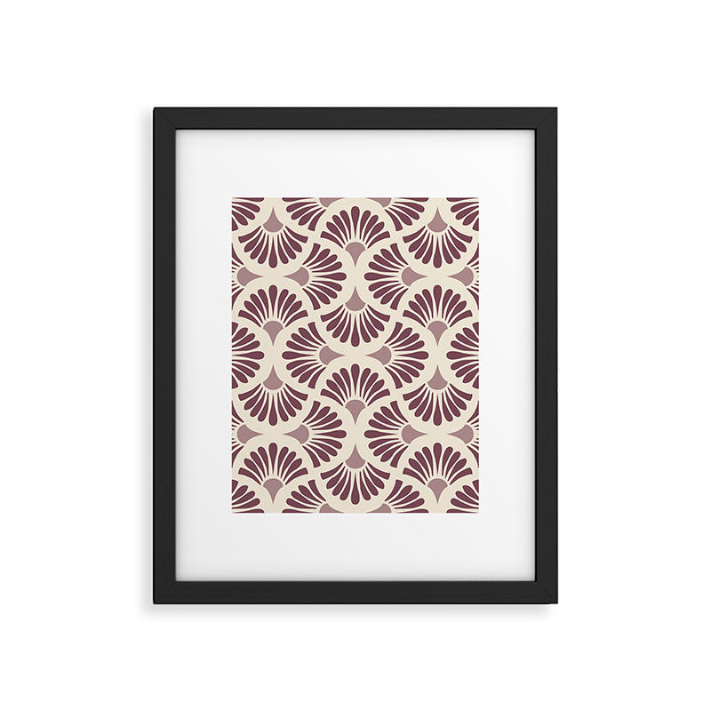 Vintage Fan Shell Pattern Framed Art Print Gallery Image 6