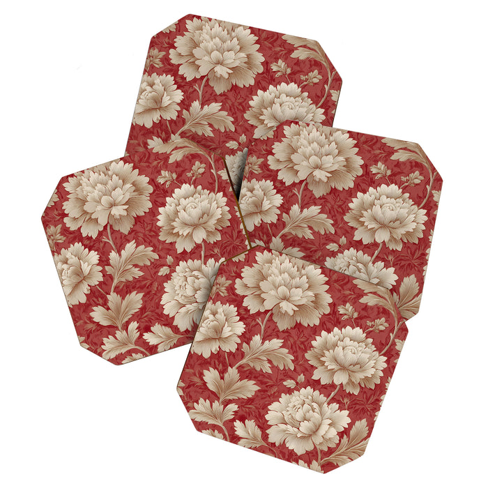 Vintage Floral Elegance Coaster Gallery Image 1