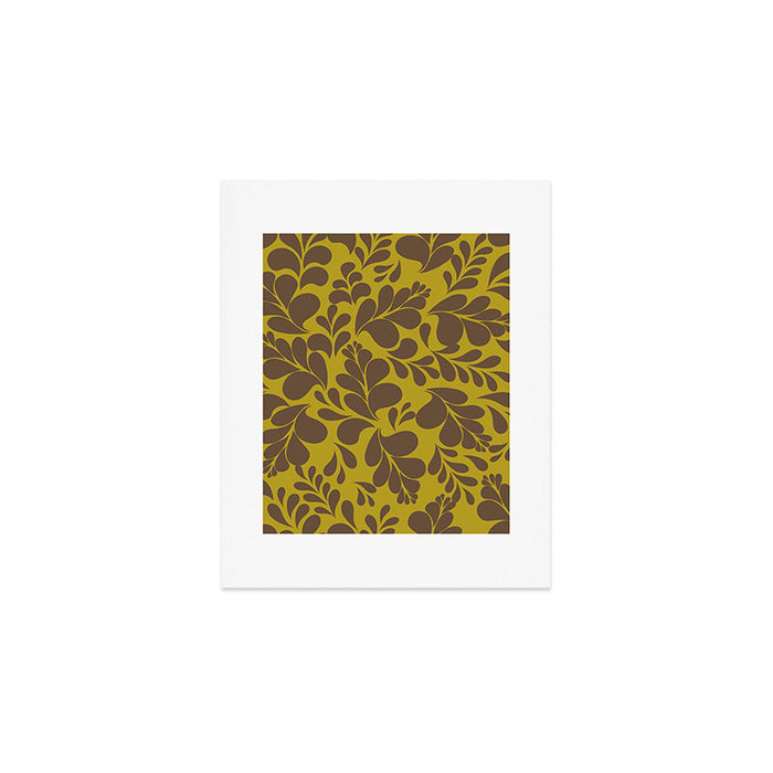Vintage Floral Splash Pattern Art Print Gallery Image 1