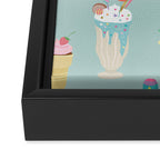 Vintage Ice Cream Pattern Framed Canvas Print Gallery Image 3