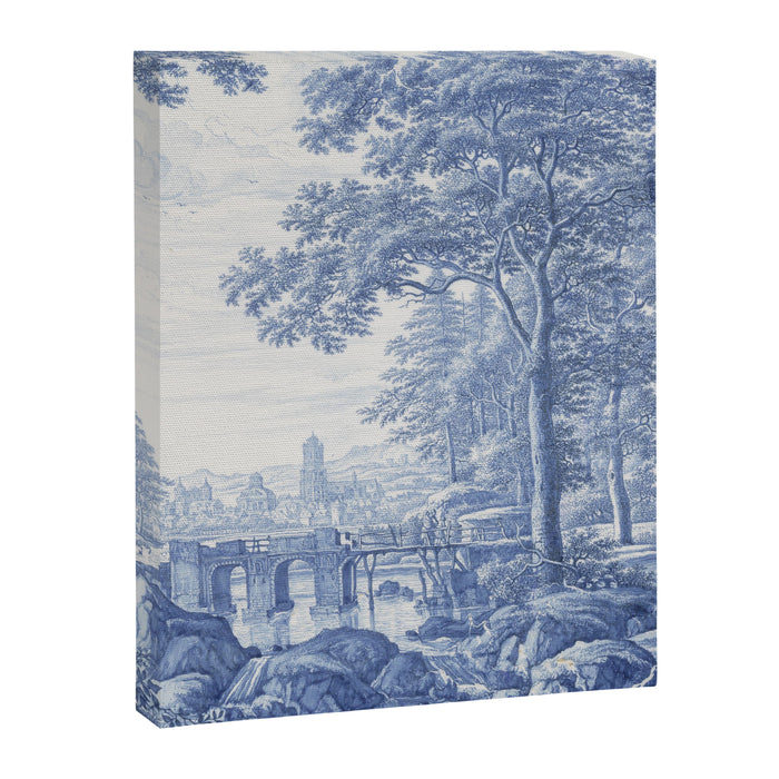 Vintage Italian Toile de Jouy Canvas Print Gallery Image 1