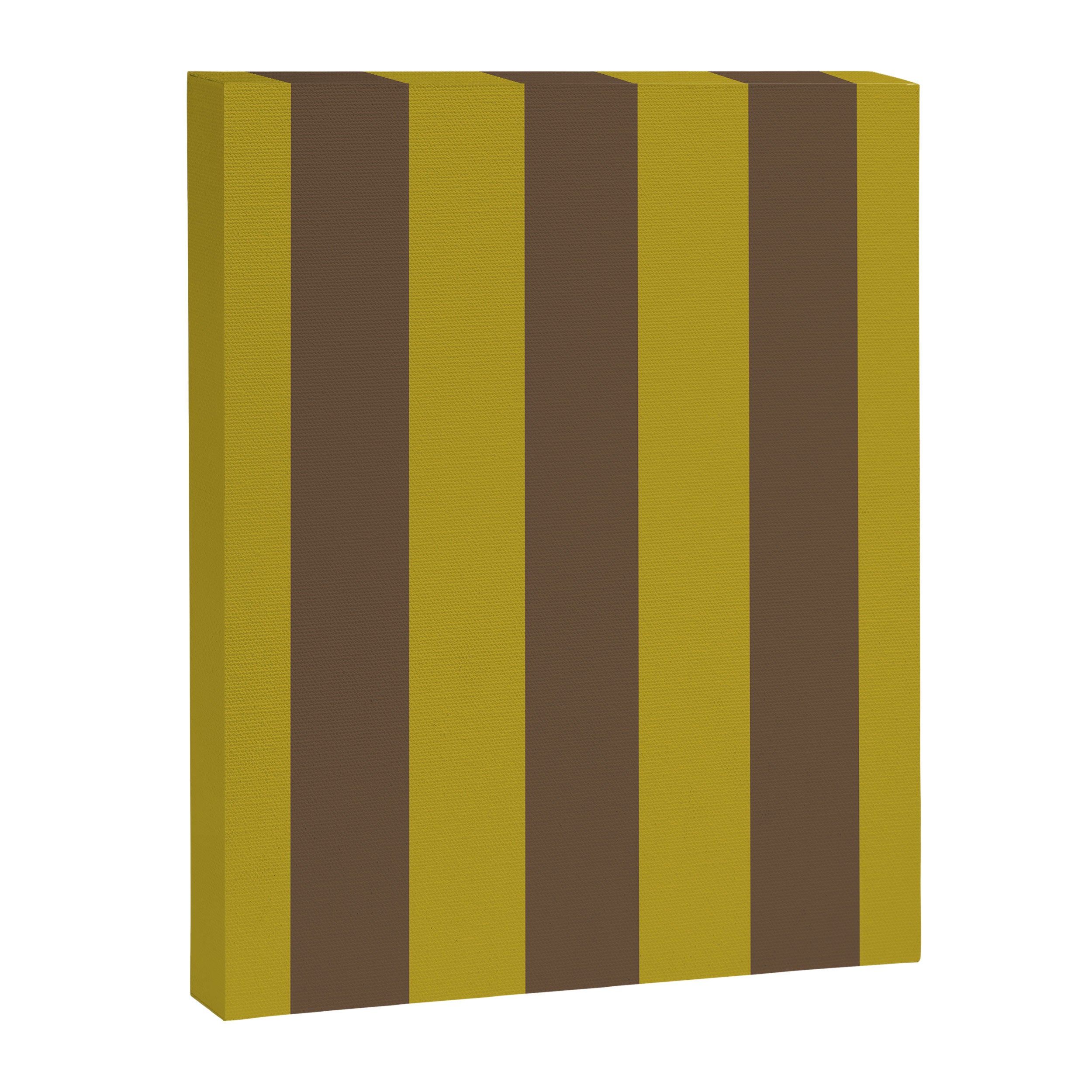 Vintage Moss and Coffee Stripes Canvas Print Gallery Image 8