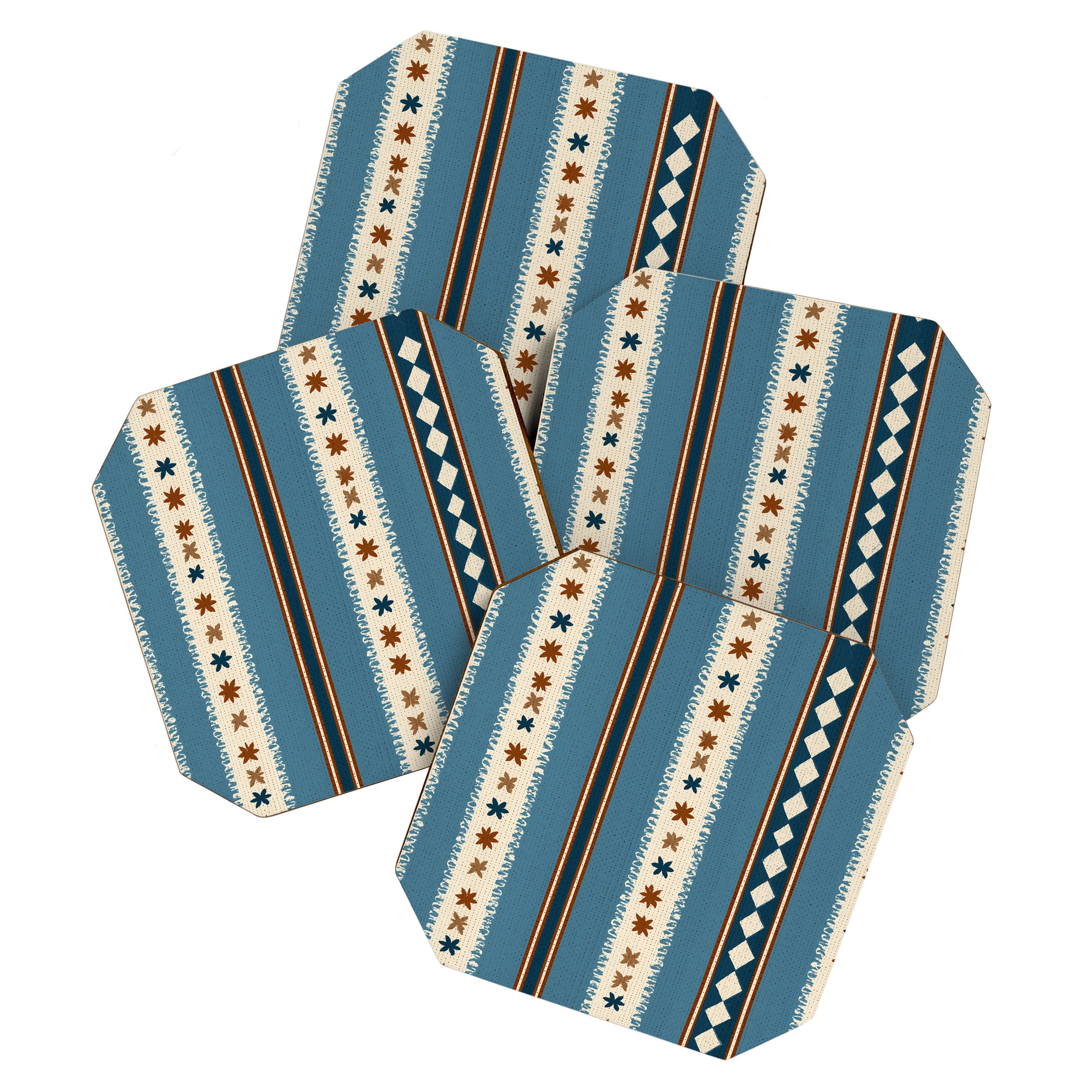 Vintage Woven Stripe - Cozy Heirloom Coaster Gallery Image 1