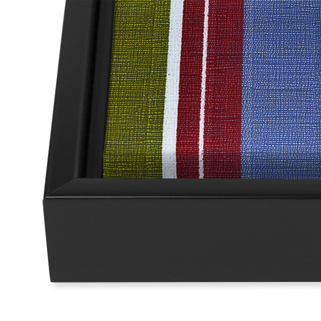 Warm Heritage Stripe Design Framed Canvas Print Gallery Image 3