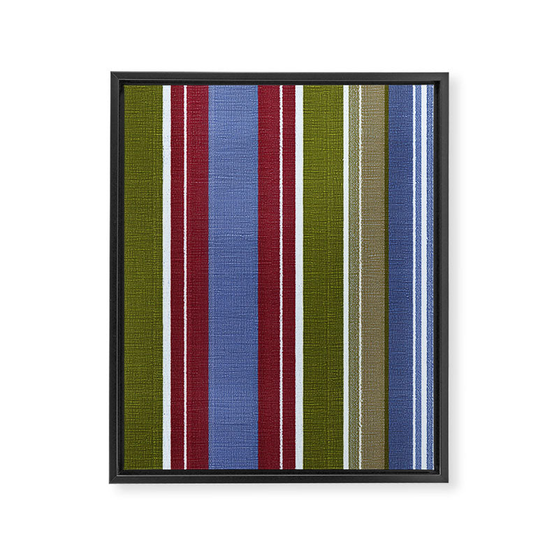 Warm Heritage Stripe Design Framed Canvas Print Gallery Image 8