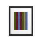 Warm Heritage Stripe Design Framed Art Print Gallery Image 6