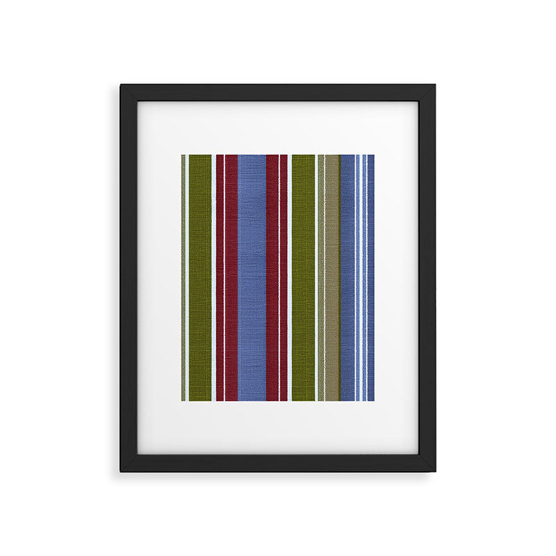Warm Heritage Stripe Design Framed Art Print Gallery Image 6